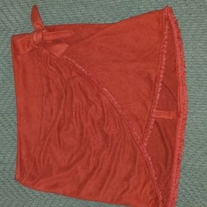 Lulu's Burnt Orange Faux Tie Skirt